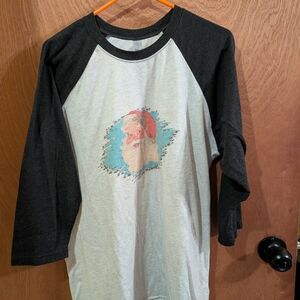 Next Level Apparel Black and Gray Raglan Shirt